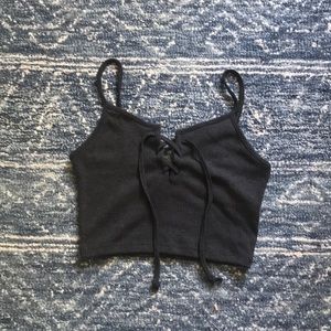 Forever 21 Ribbed Cropped Tank